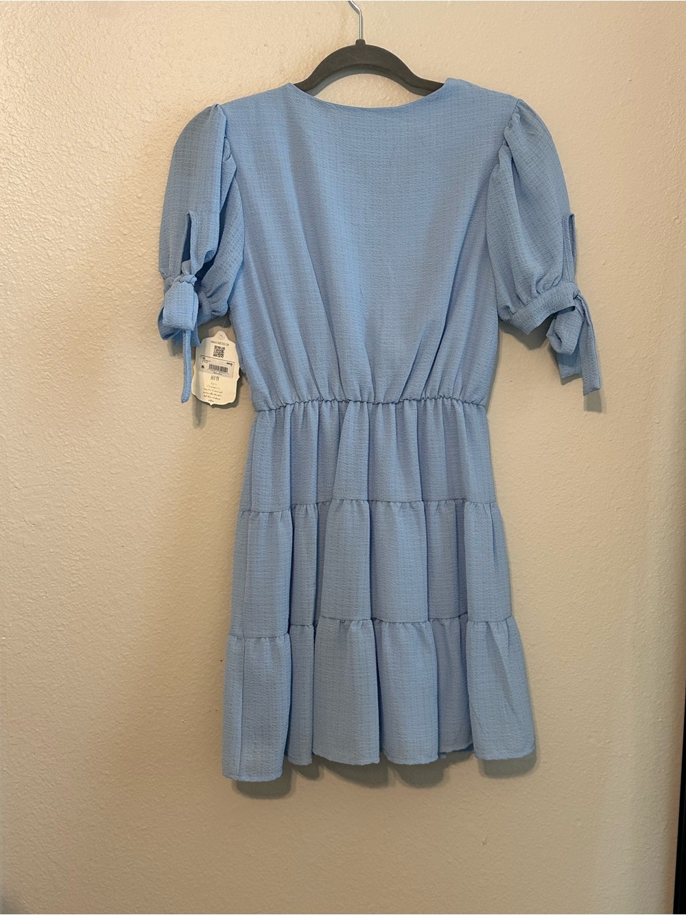 Altar'd State Light Blue Tiered Mini Dress - Picture 2 of 6